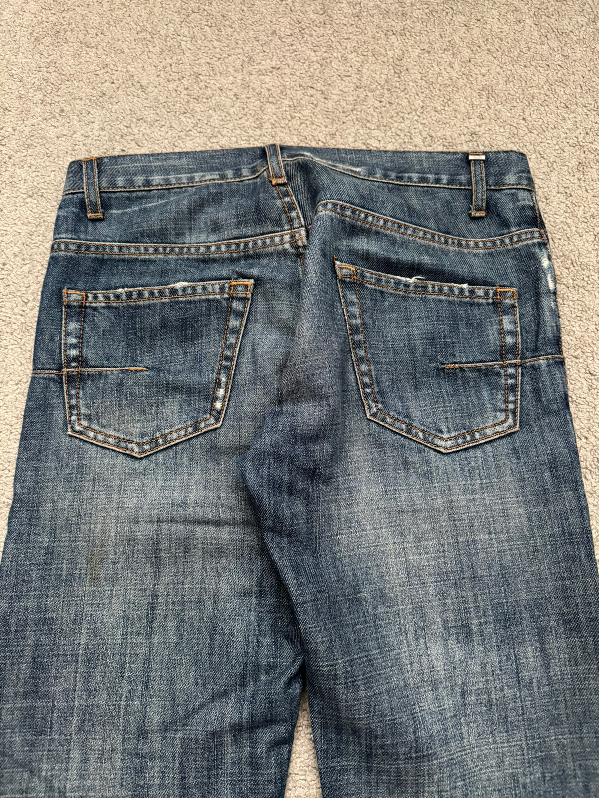 SS07 Dior Homme by Hedi Slimane Faded Washed Denim Jeans