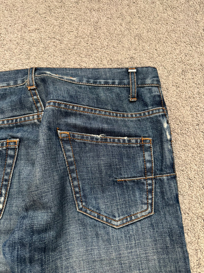 SS07 Dior Homme by Hedi Slimane Faded Washed Denim Jeans
