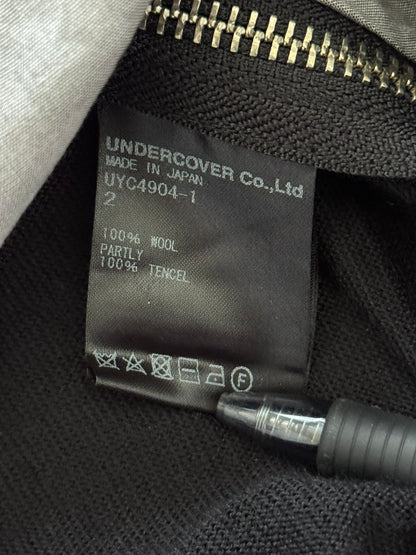 SS20 Undercover Cindy Sherman Zip Abstract Wool Knit Sweater