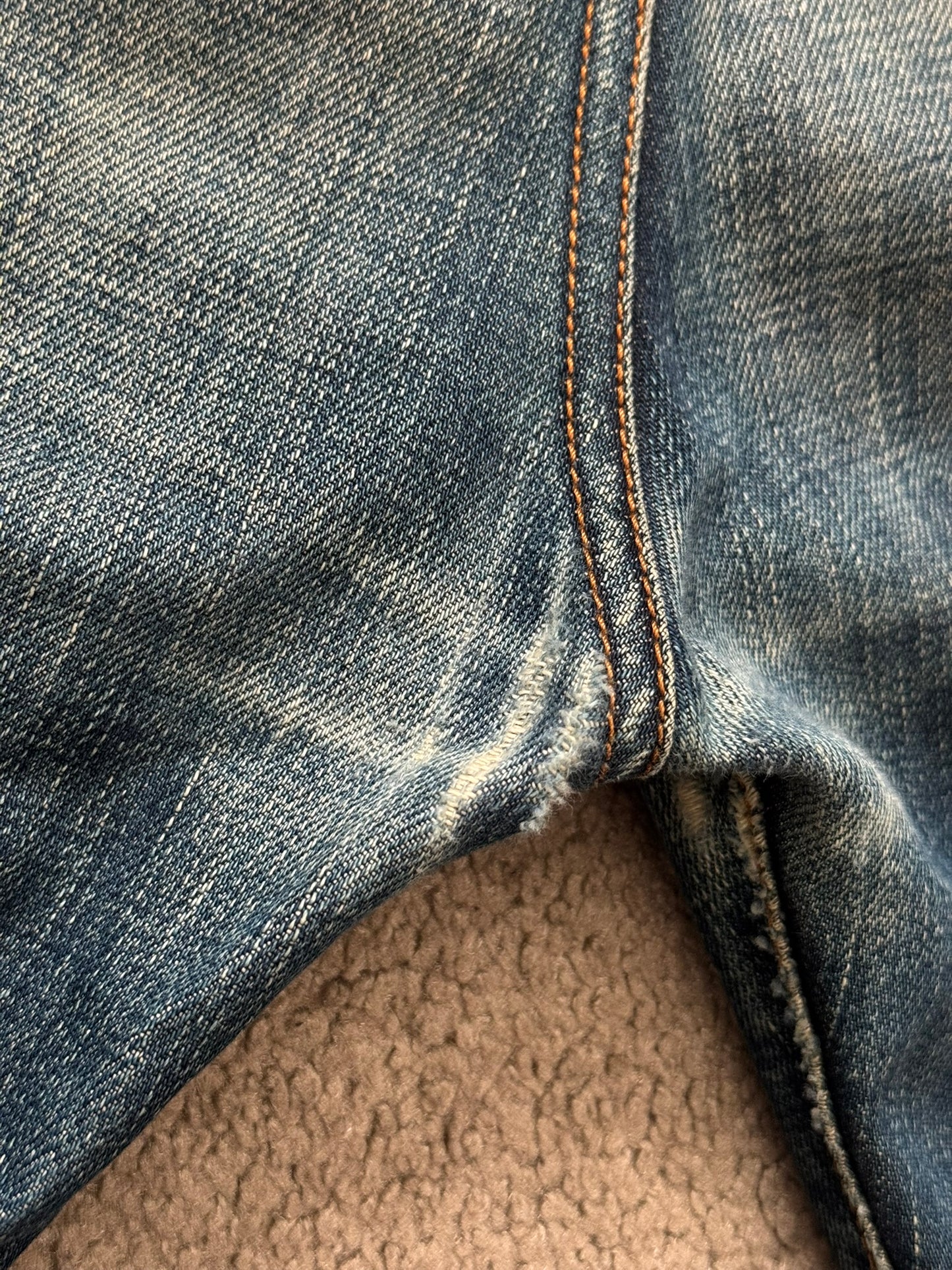 AW08 Dior Homme by Kris Van Assche "Day Off" Faded Blue Denim Jeans