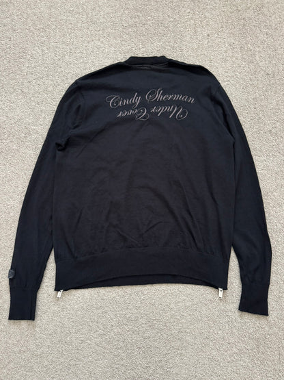 SS20 Undercover Cindy Sherman Zip Abstract Wool Knit Sweater