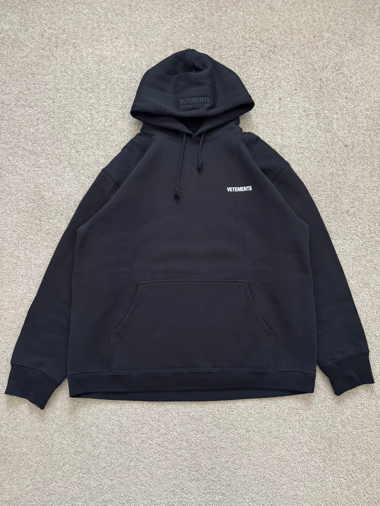 FW21 Vetements Double Sided Logo Pullover Hoodie