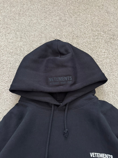 FW21 Vetements Double Sided Logo Pullover Hoodie
