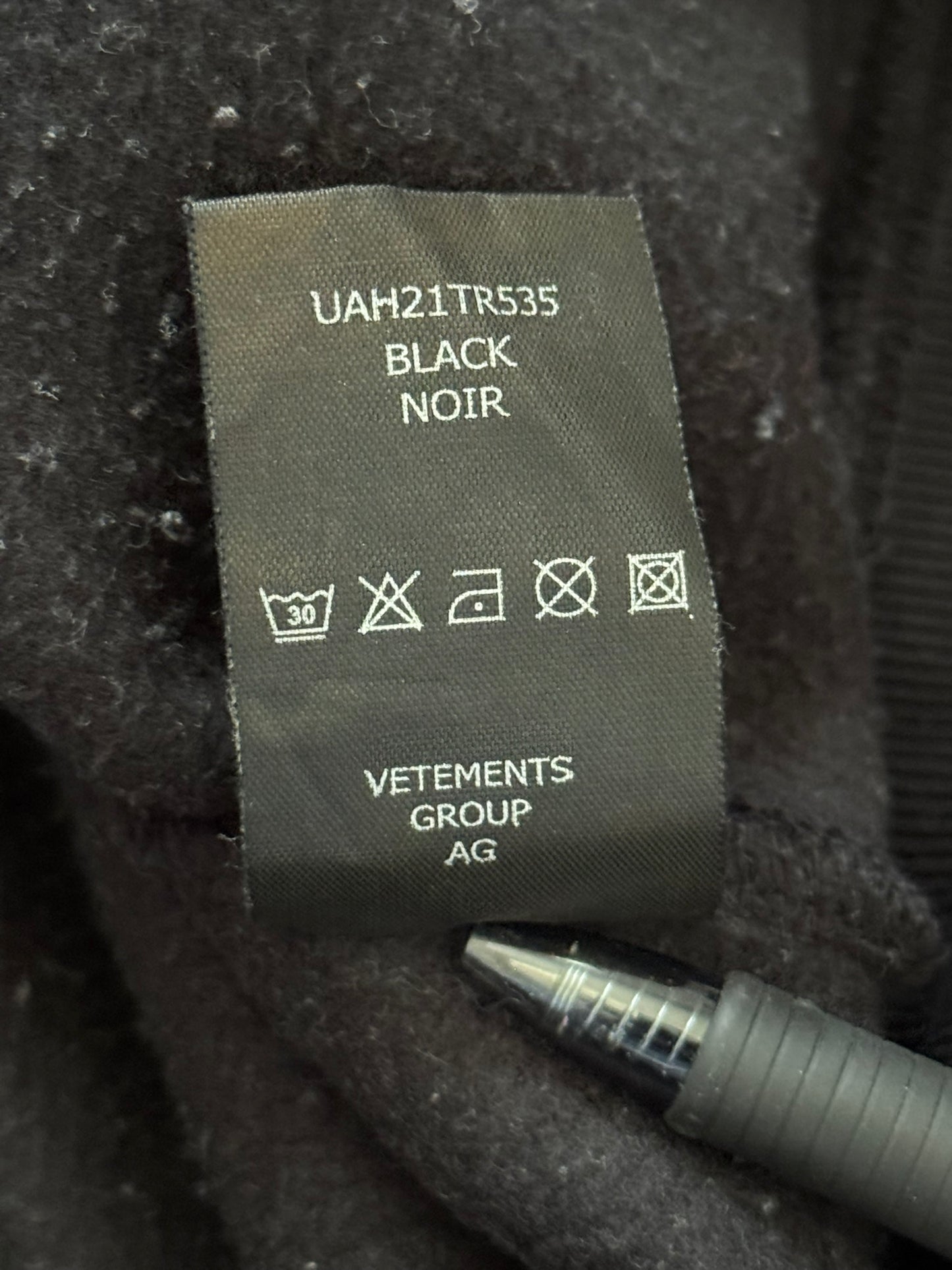 FW21 Vetements Double Sided Logo Pullover Hoodie