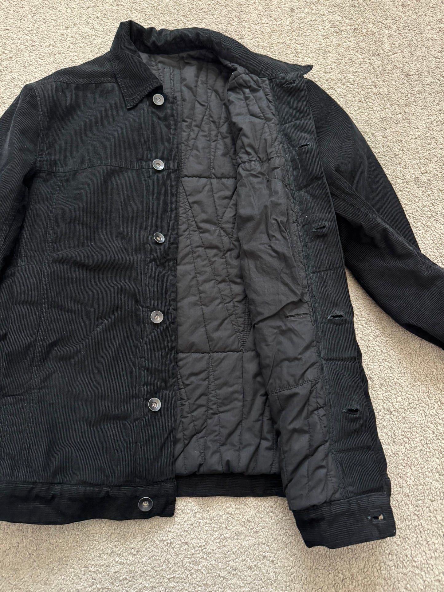 FW15 Rick Owens DRKSHDW Padded Corduroy Work Jacket