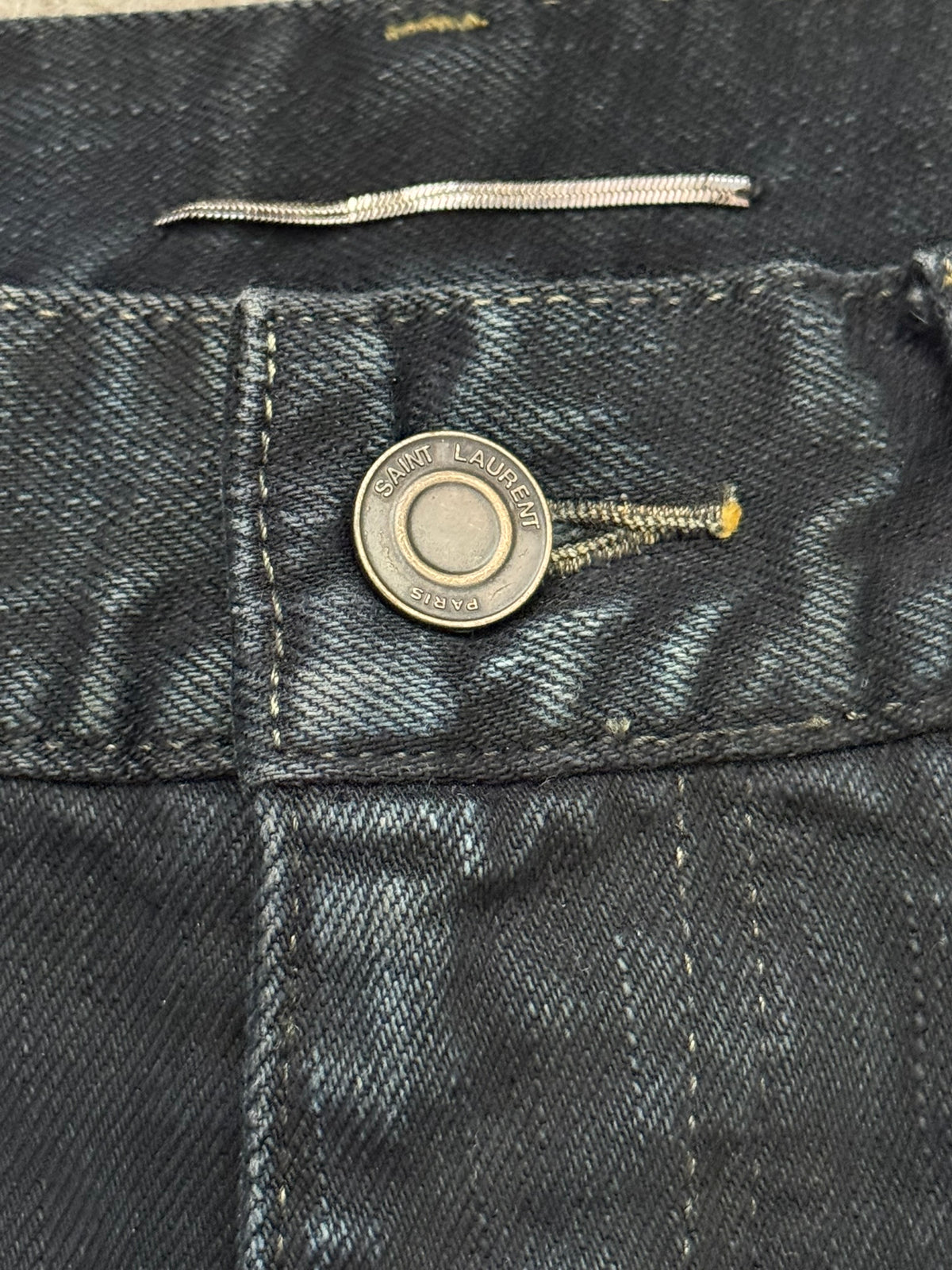 FW14 Saint Laurent by Hedi Slimane Oil Stain/Spill Crash Denim Jeans