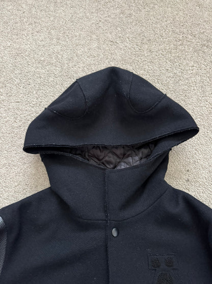 FW12 Undercover "Geräusch" Hooded Varsity Bomber Jacket