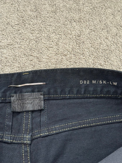 FW14 Saint Laurent by Hedi Slimane Oil Stain/Spill Crash Denim Jeans