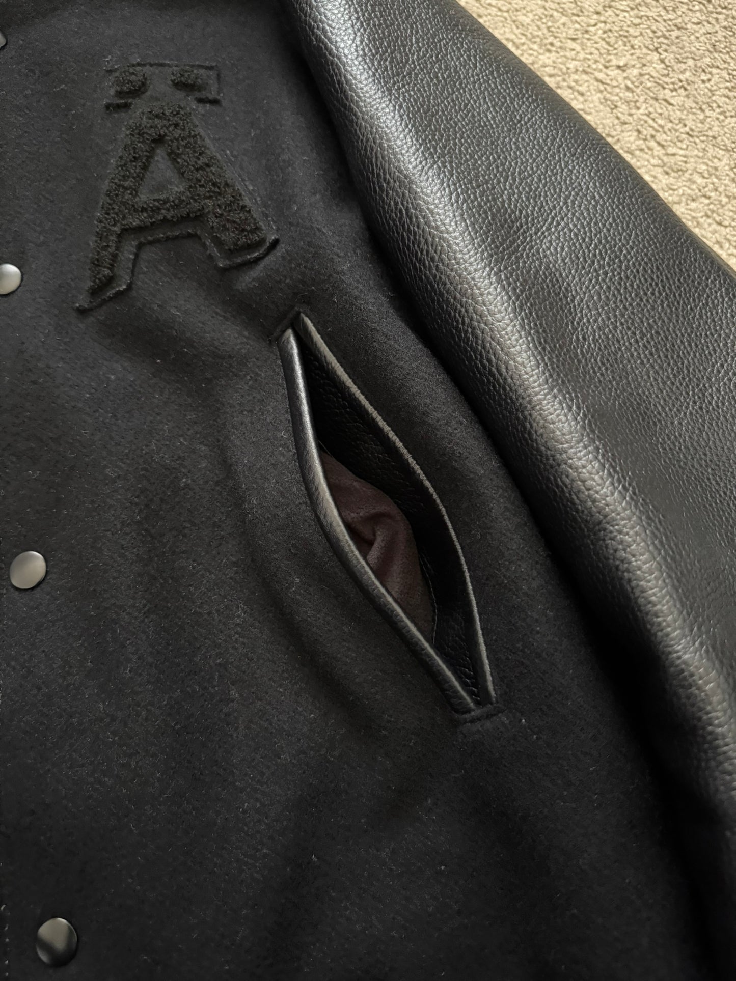 FW12 Undercover "Geräusch" Hooded Varsity Bomber Jacket