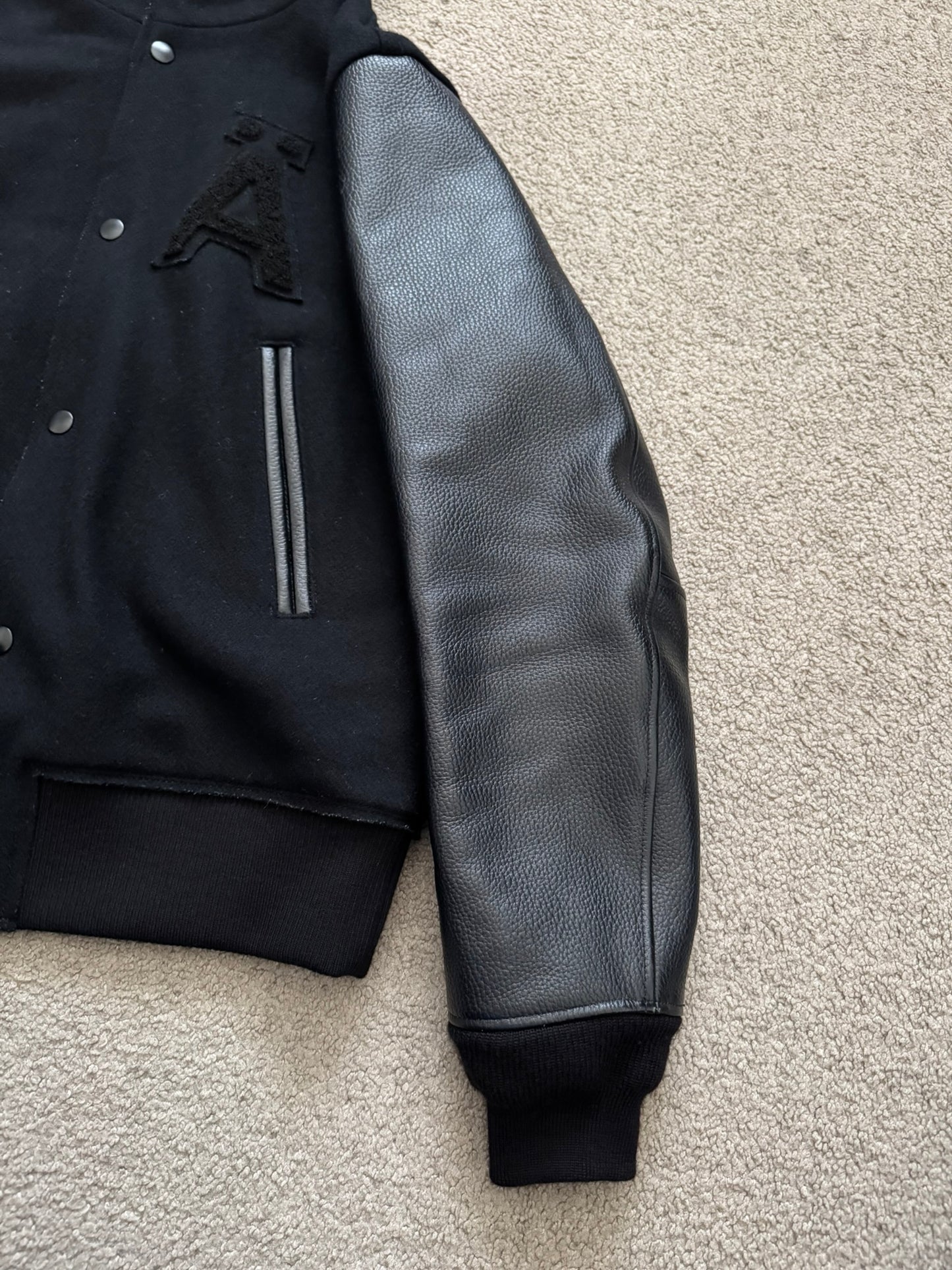 FW12 Undercover "Geräusch" Hooded Varsity Bomber Jacket