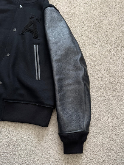 FW12 Undercover "Geräusch" Hooded Varsity Bomber Jacket