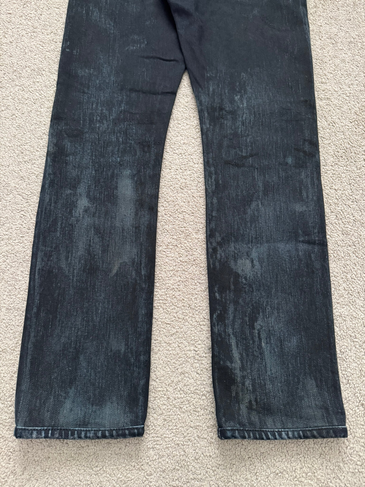 FW14 Saint Laurent by Hedi Slimane Oil Stain/Spill Crash Denim Jeans