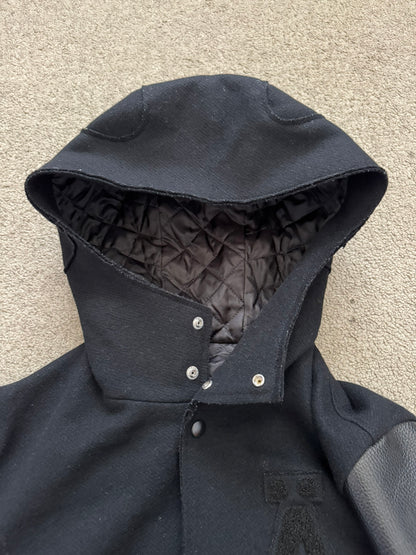 FW12 Undercover "Geräusch" Hooded Varsity Bomber Jacket