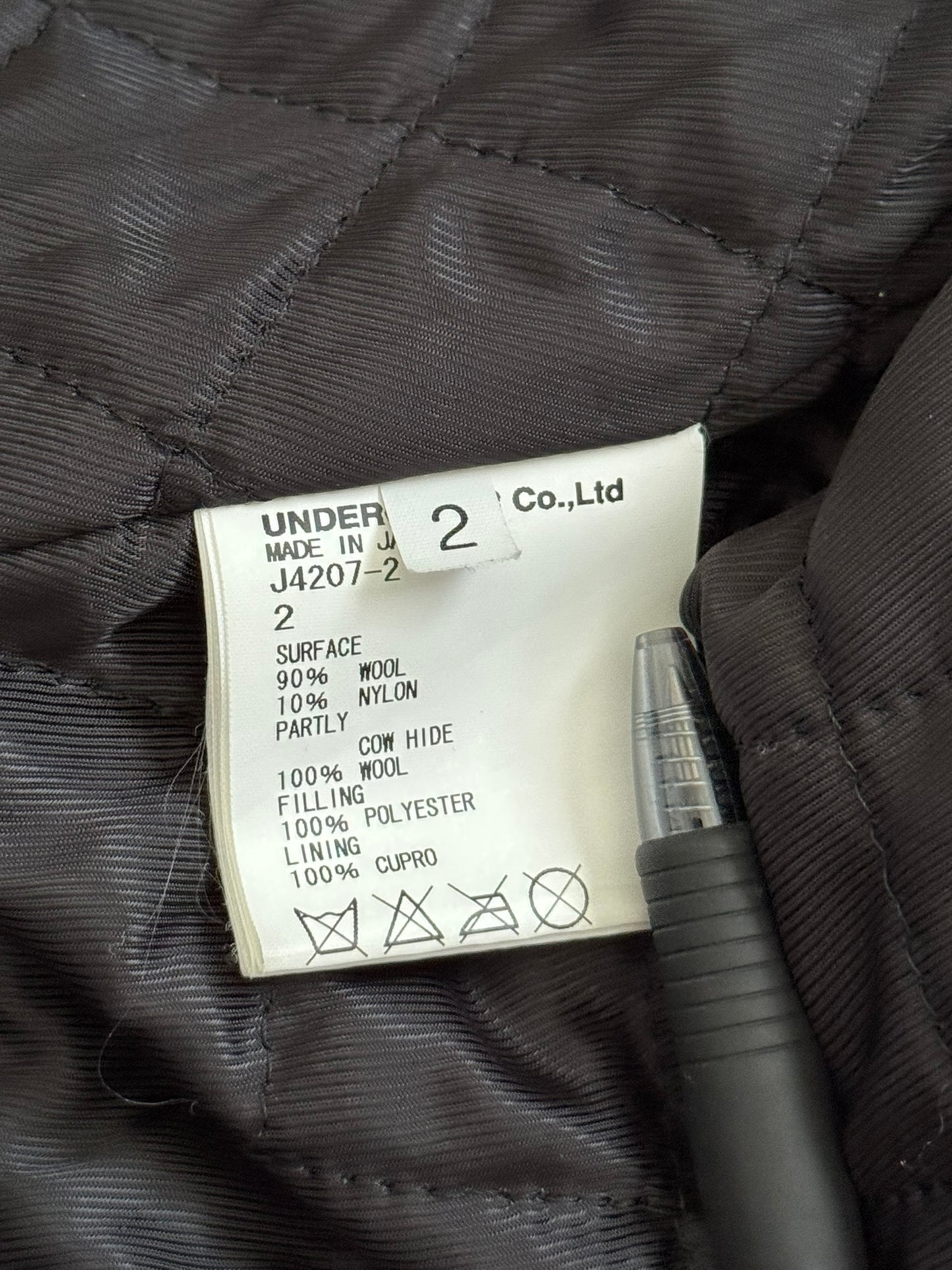 FW12 Undercover "Geräusch" Hooded Varsity Bomber Jacket