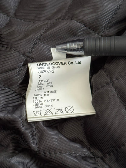 FW12 Undercover "Geräusch" Hooded Varsity Bomber Jacket