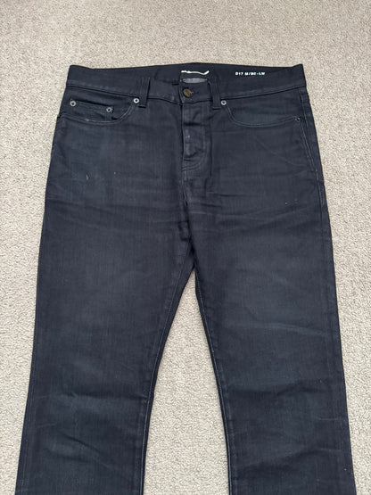 FW18 Saint Laurent Paris Black D17 Bootcut Flared Denim Jeans
