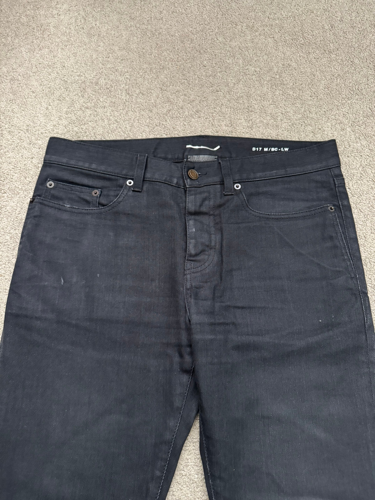 FW18 Saint Laurent Paris Black D17 Bootcut Flared Denim Jeans