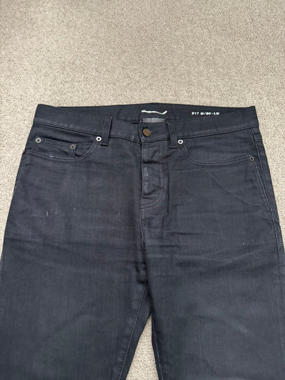 FW18 Saint Laurent Paris Black D17 Bootcut Flared Denim Jeans