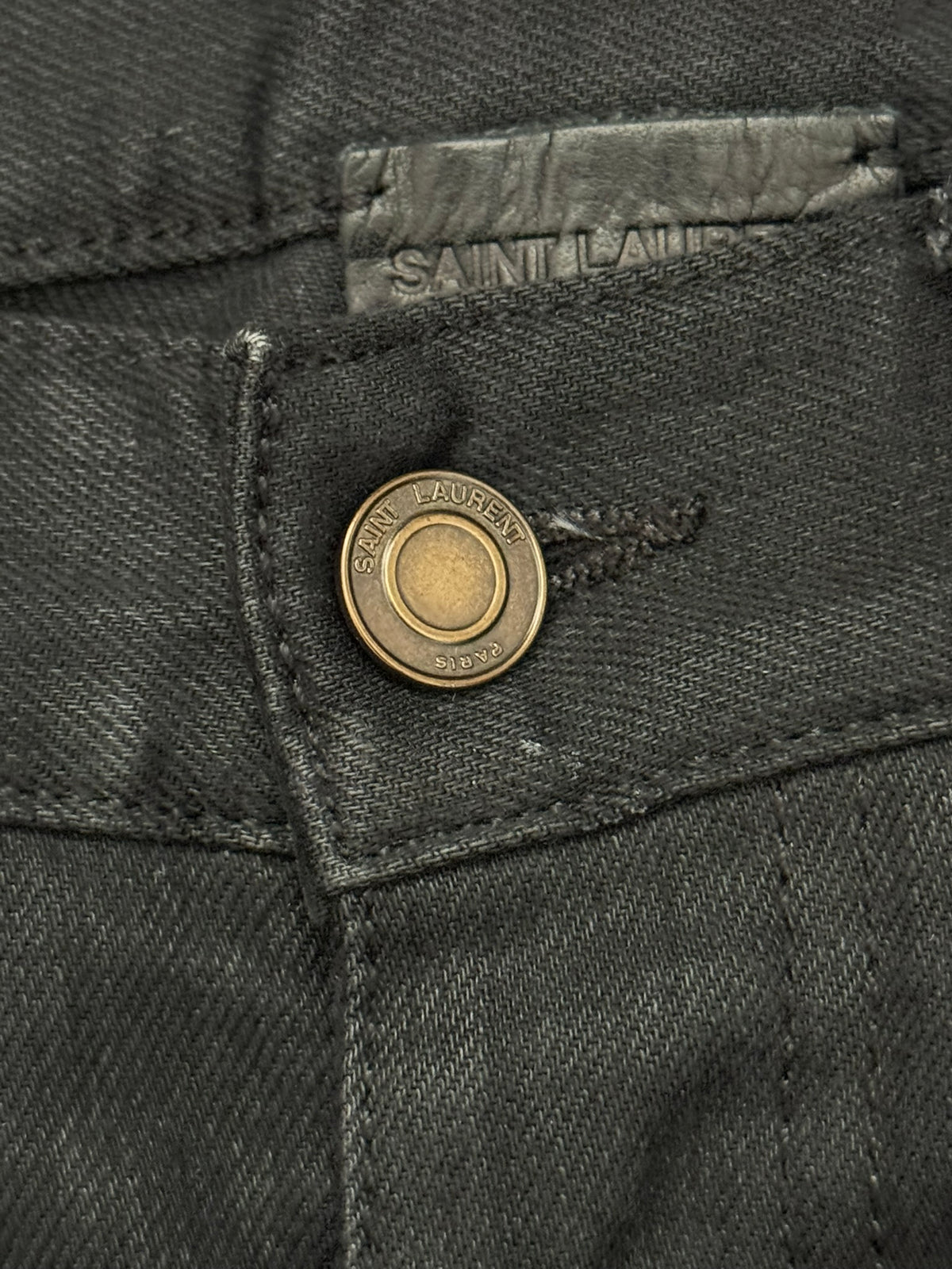 FW18 Saint Laurent Paris Black D17 Bootcut Flared Denim Jeans