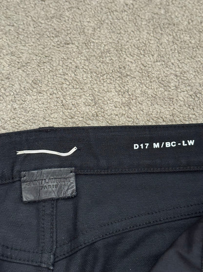FW18 Saint Laurent Paris Black D17 Bootcut Flared Denim Jeans