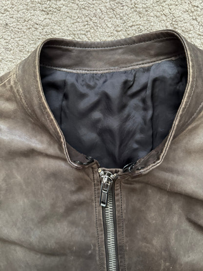 SS11 Rick Owens “Anthem” Intarsia Lambskin Leather Jacket