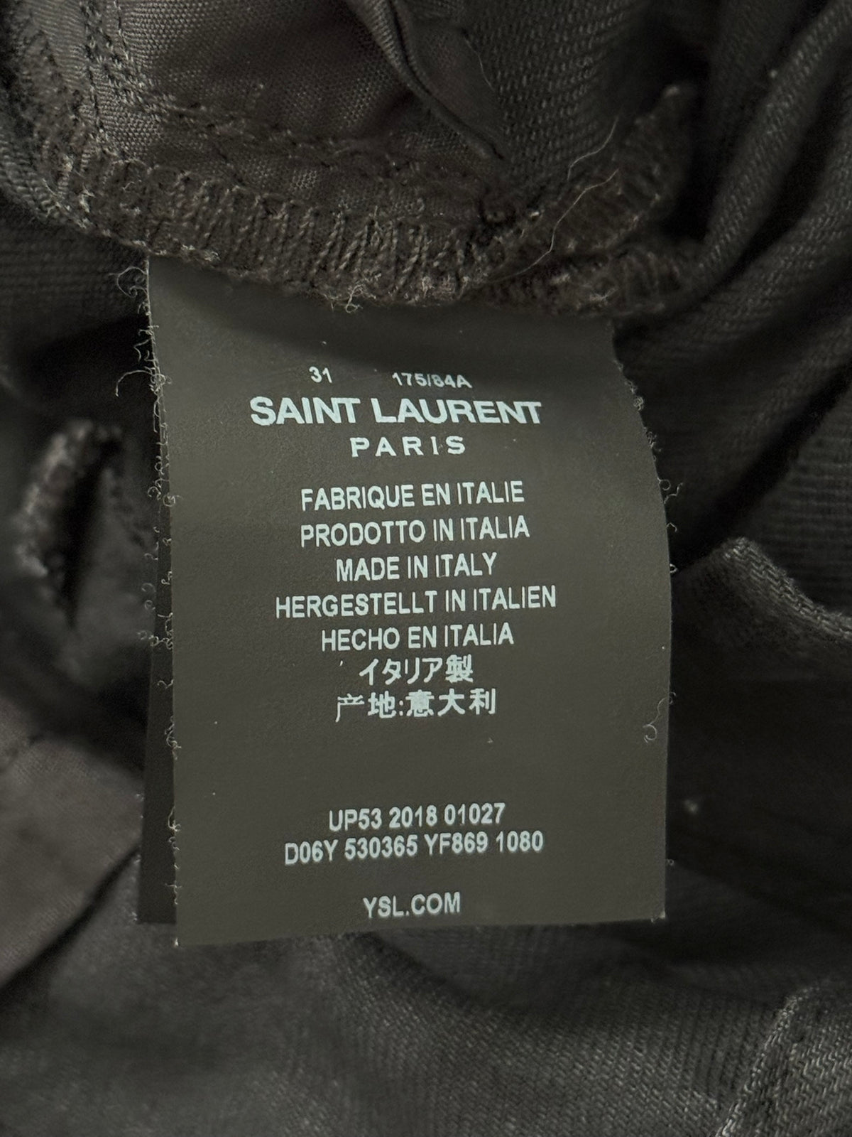 FW18 Saint Laurent Paris Black D17 Bootcut Flared Denim Jeans