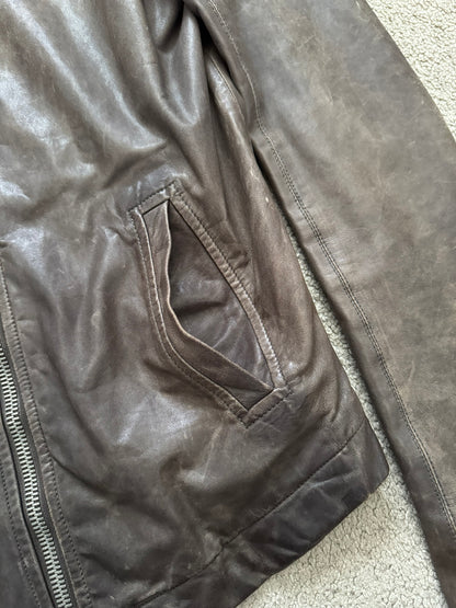 SS11 Rick Owens “Anthem” Intarsia Lambskin Leather Jacket