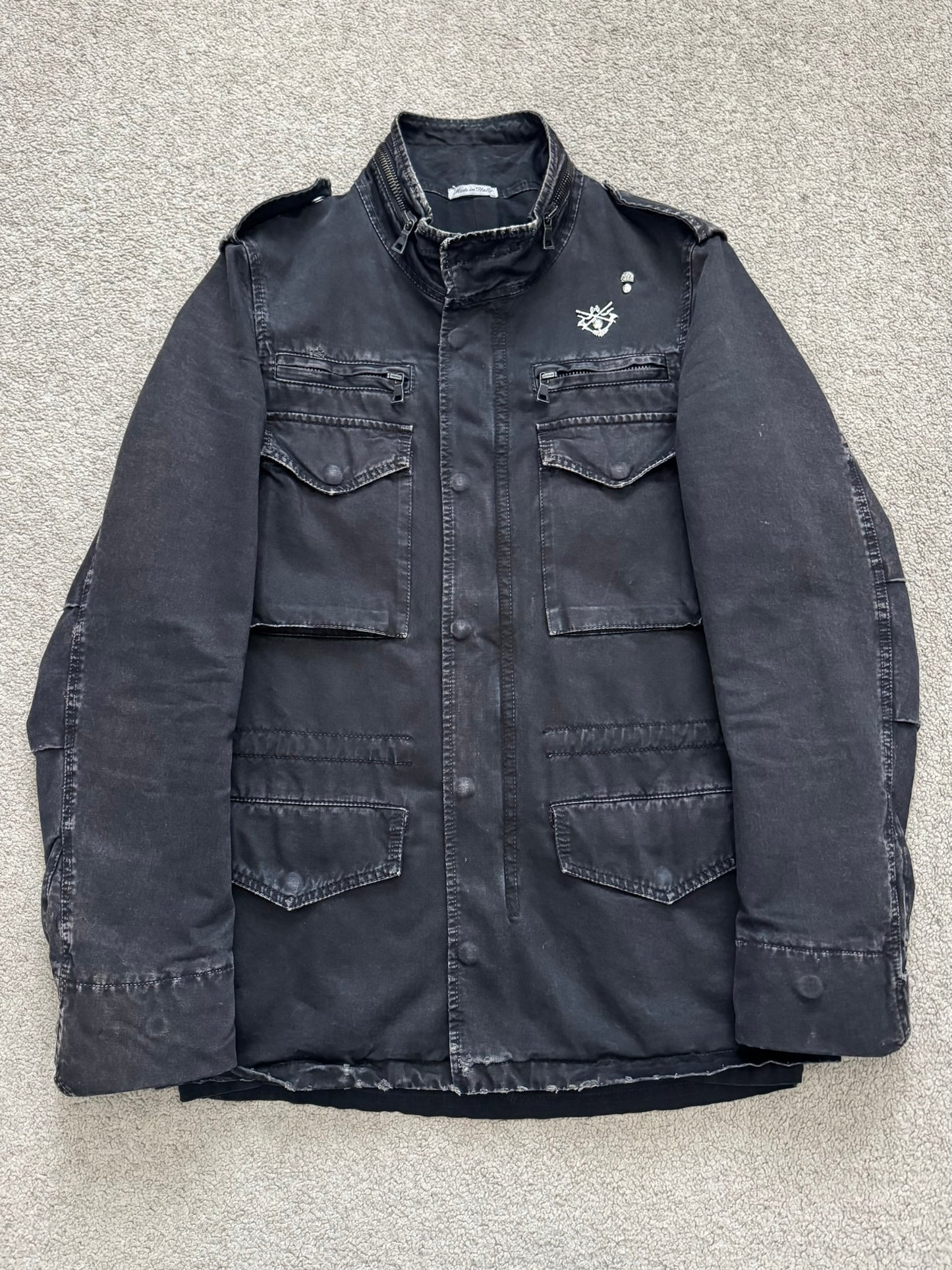 SS11 Balmain by Christophe Decarnin Embellished Distressed M-65 Field Jacket