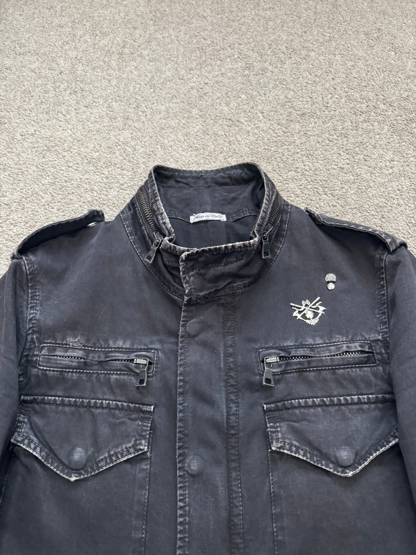 SS11 Balmain by Christophe Decarnin Embellished Distressed M-65 Field Jacket