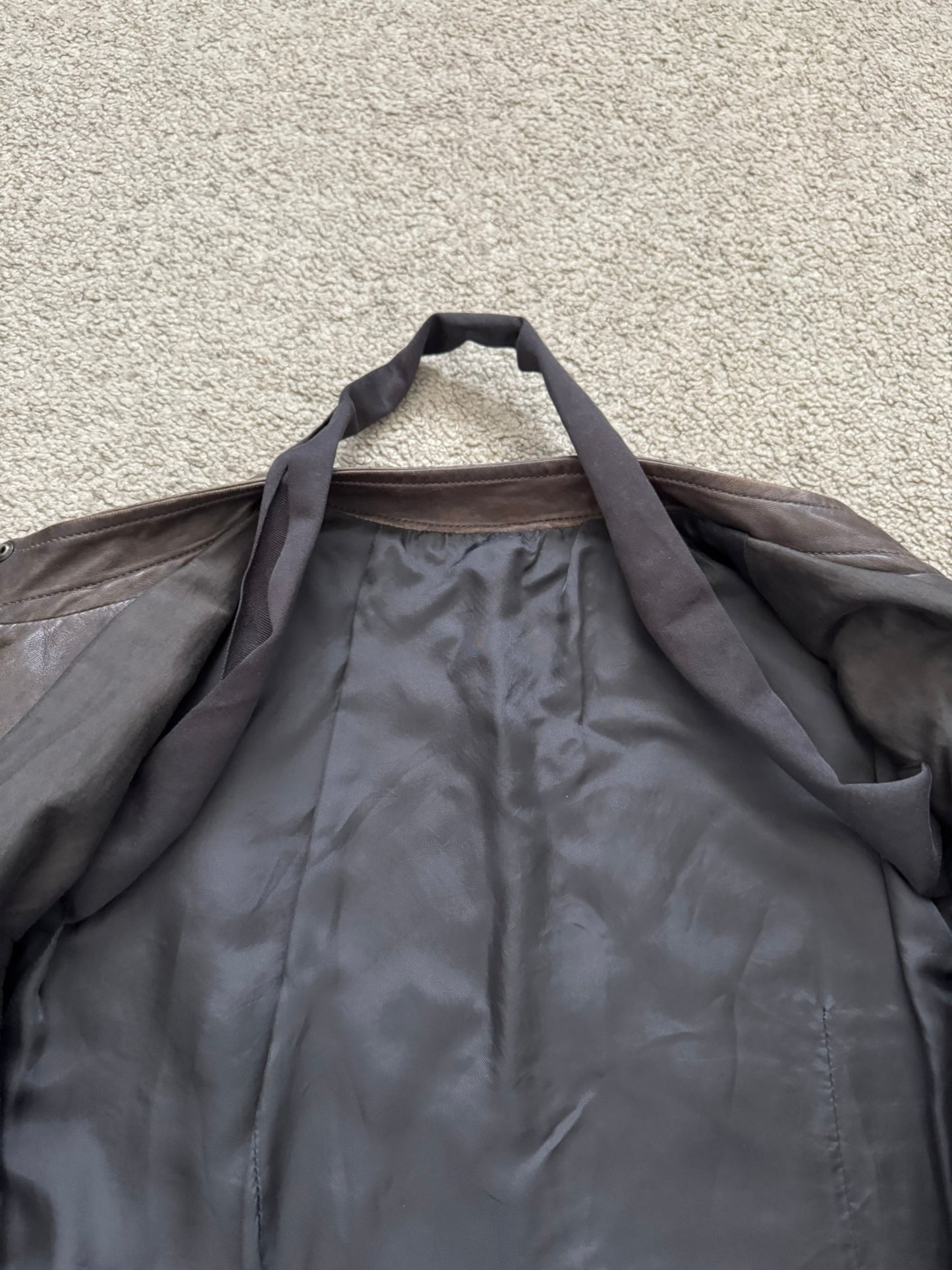 SS11 Rick Owens “Anthem” Intarsia Lambskin Leather Jacket