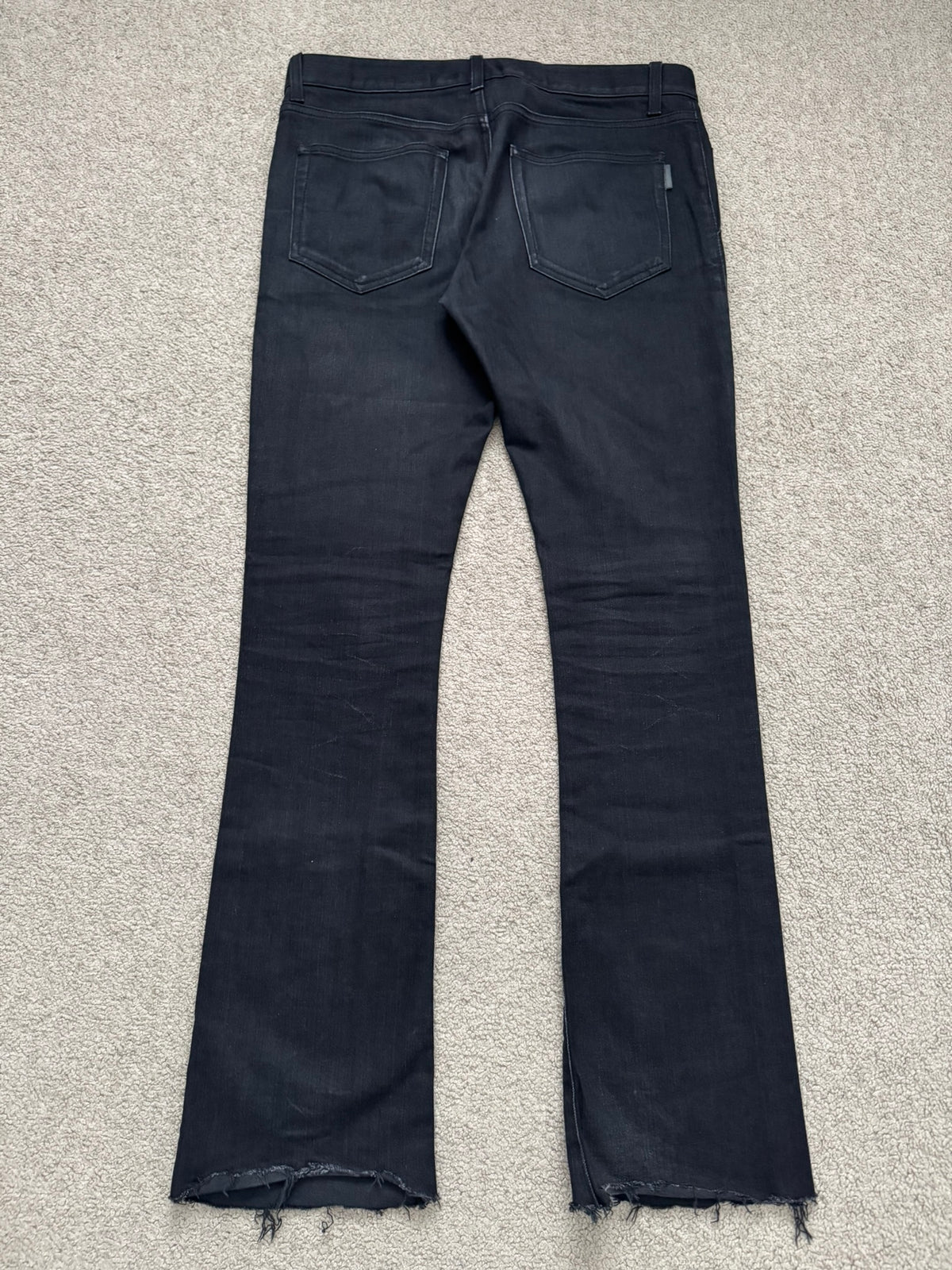 FW18 Saint Laurent Paris Black D17 Bootcut Flared Denim Jeans