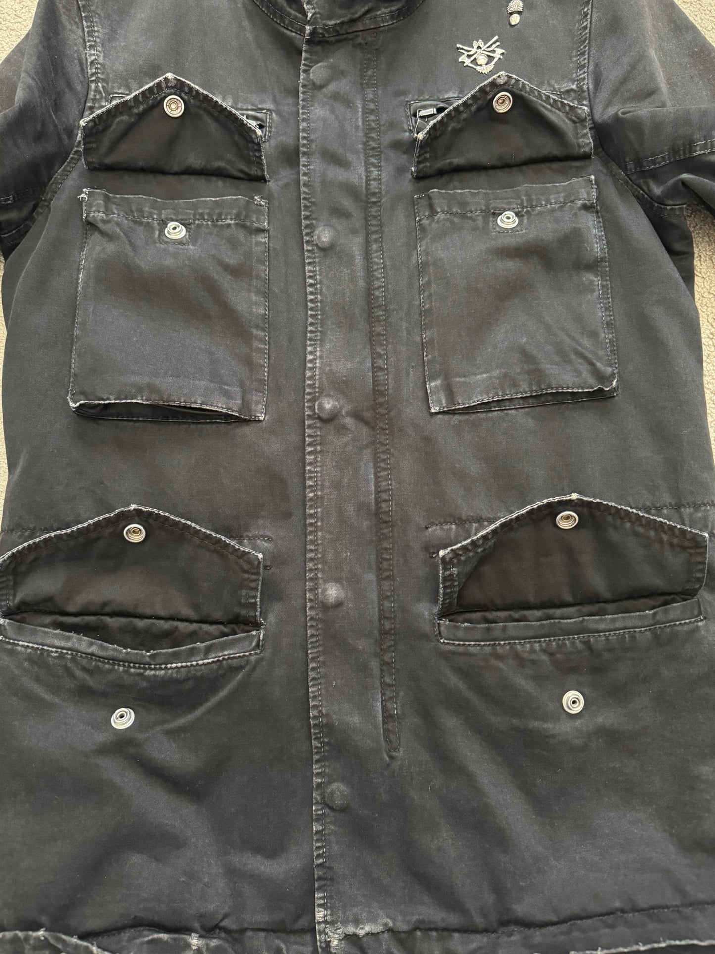 SS11 Balmain by Christophe Decarnin Embellished Distressed M-65 Field Jacket