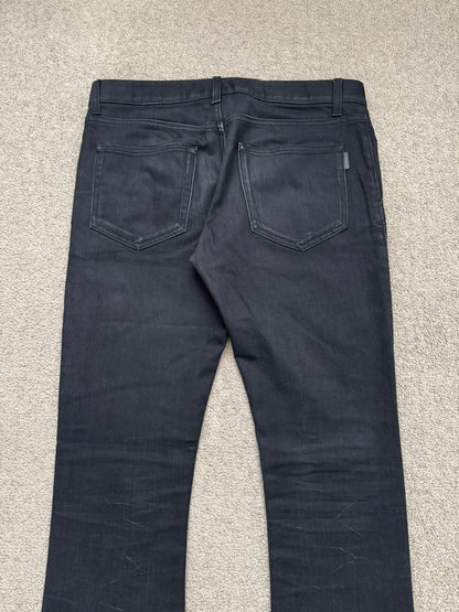 FW18 Saint Laurent Paris Black D17 Bootcut Flared Denim Jeans