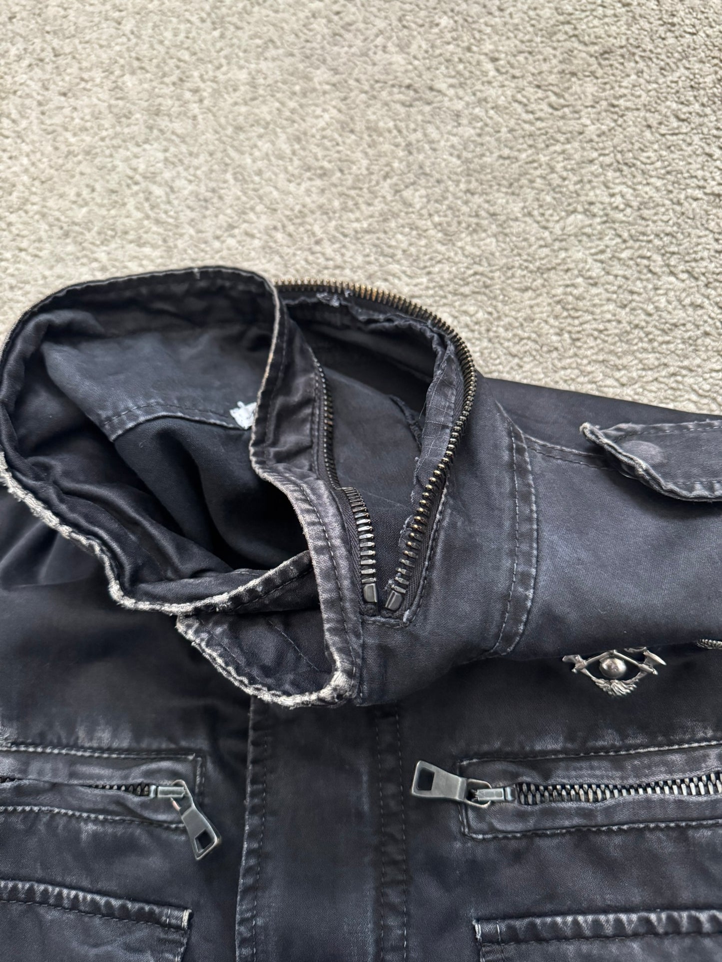 SS11 Balmain by Christophe Decarnin Embellished Distressed M-65 Field Jacket