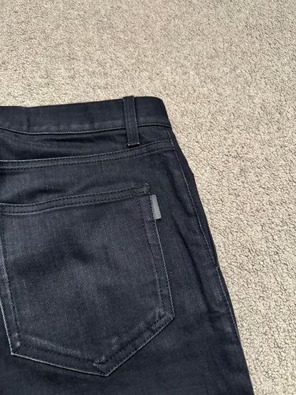 FW18 Saint Laurent Paris Black D17 Bootcut Flared Denim Jeans