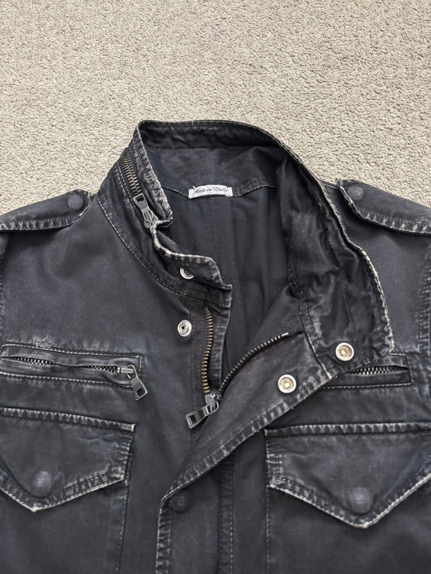 SS11 Balmain by Christophe Decarnin Embellished Distressed M-65 Field Jacket
