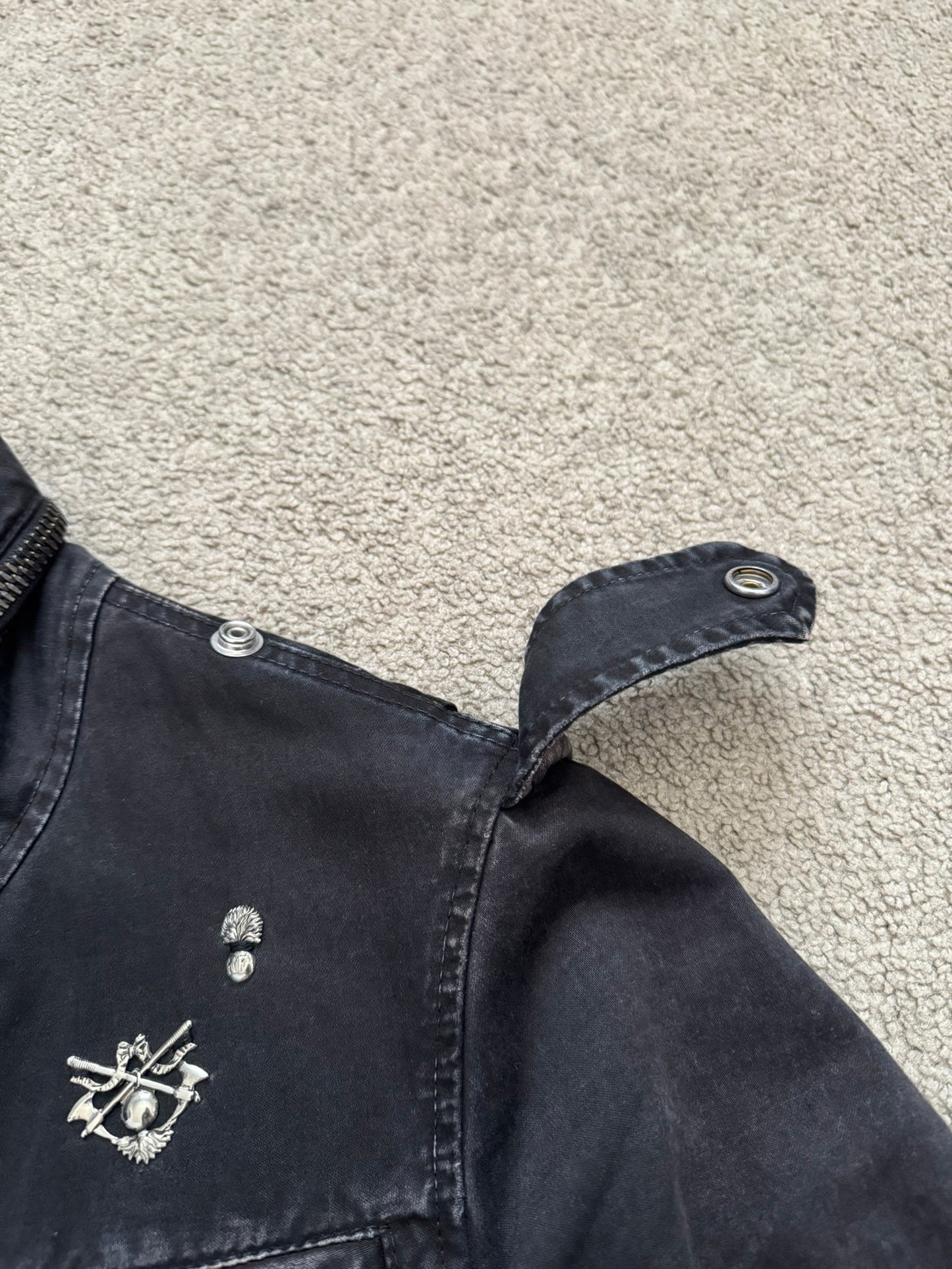 SS11 Balmain by Christophe Decarnin Embellished Distressed M-65 Field Jacket