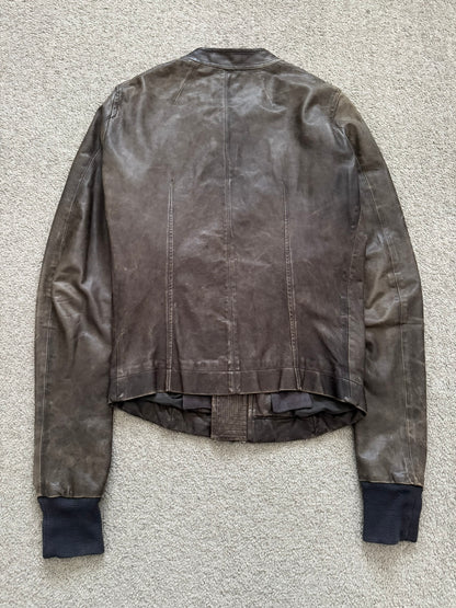 SS11 Rick Owens “Anthem” Intarsia Lambskin Leather Jacket