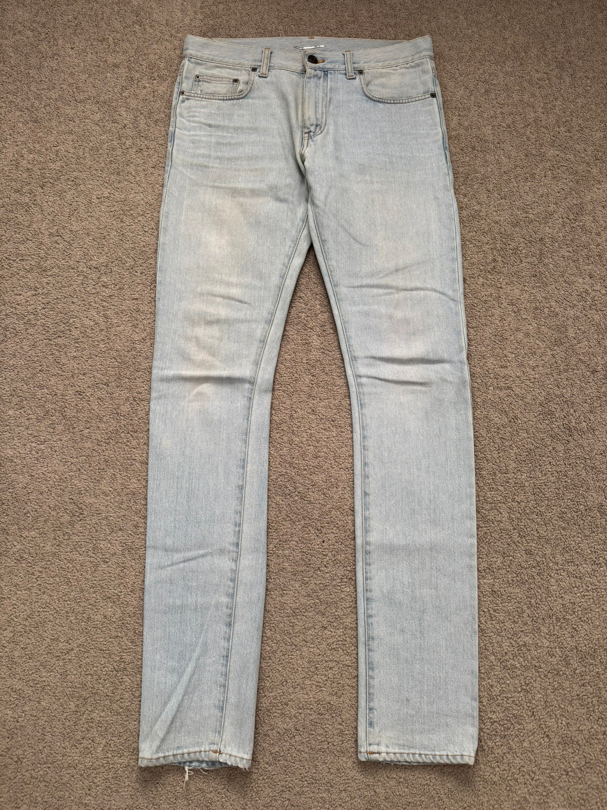 SS14 Saint Laurent by Hedi Slimane Light Washed D02 Denim Jeans