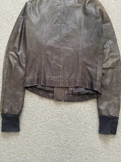 SS11 Rick Owens “Anthem” Intarsia Lambskin Leather Jacket
