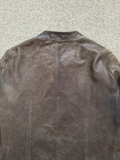 SS11 Rick Owens “Anthem” Intarsia Lambskin Leather Jacket