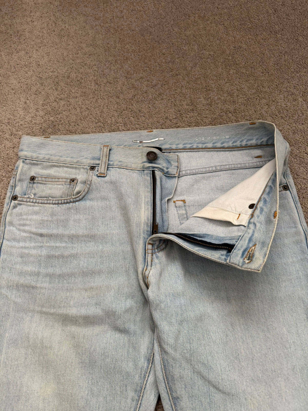 SS14 Saint Laurent by Hedi Slimane Light Washed D02 Denim Jeans