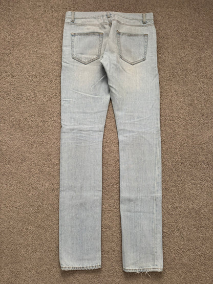 SS14 Saint Laurent by Hedi Slimane Light Washed D02 Denim Jeans