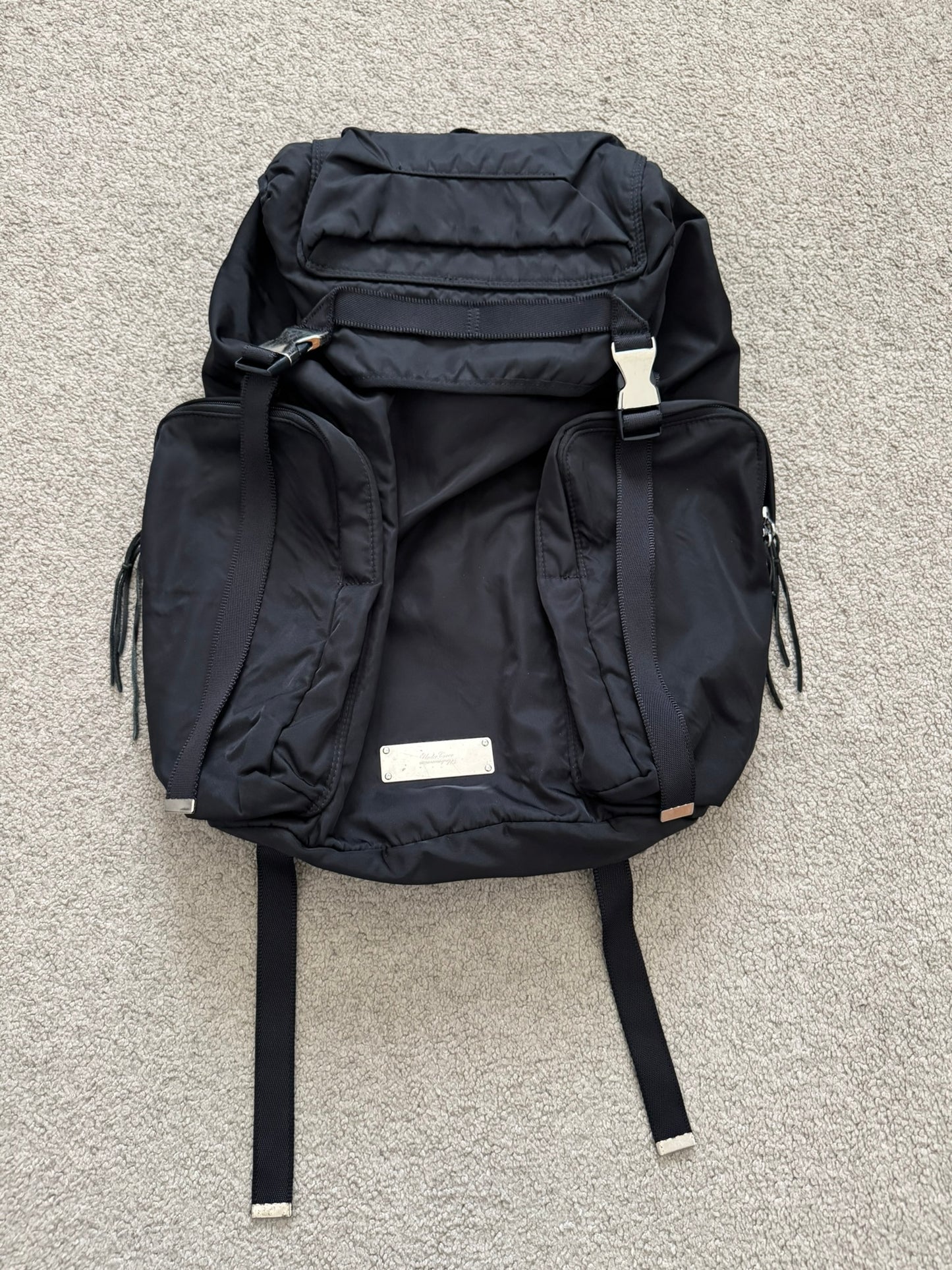 AW11 Undercover Prada GRT Black Nylon Utility Cargo Backpack