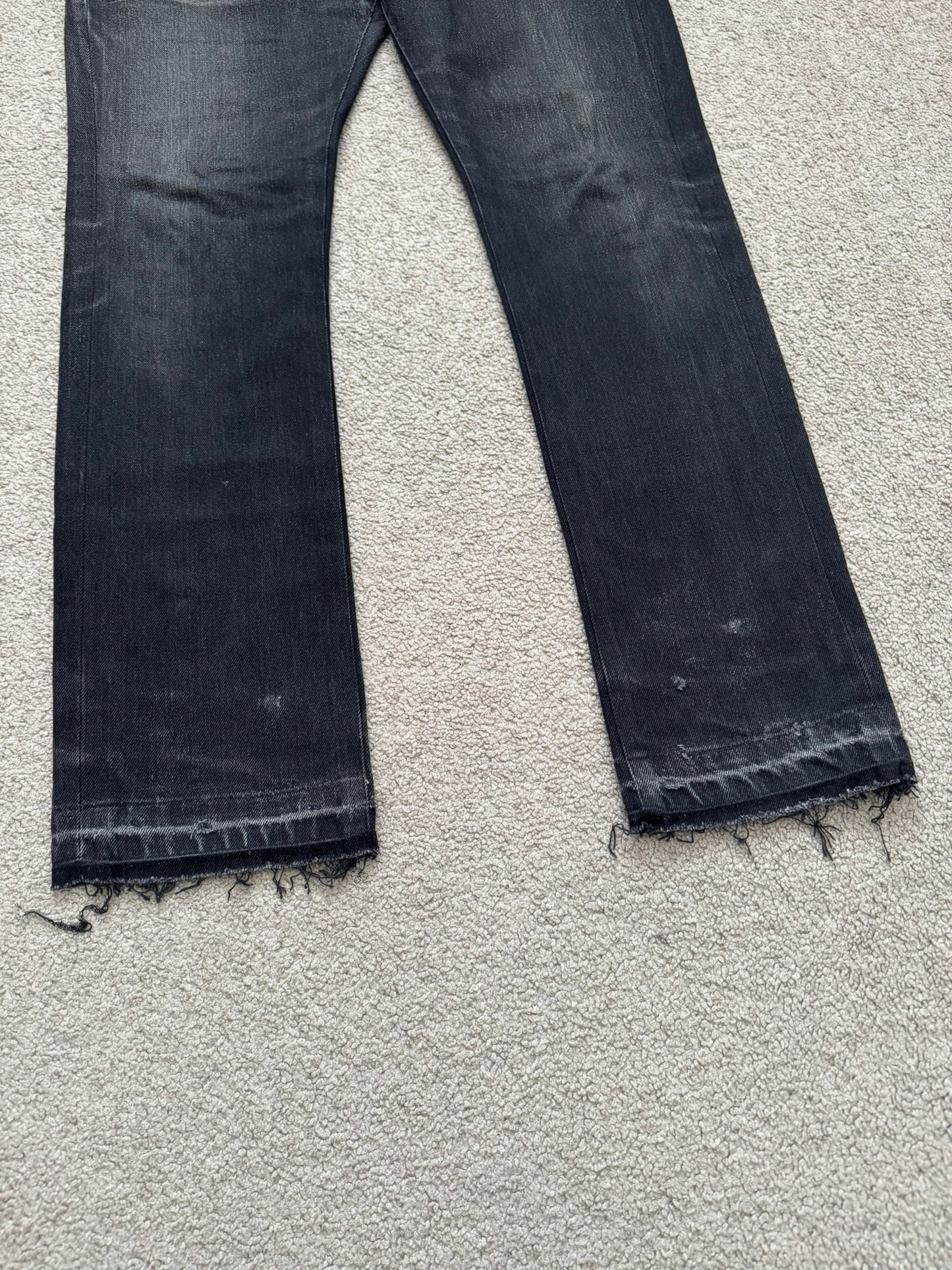 AW06 Dior Homme by Hedi Slimane Cummerbund Denim Jeans
