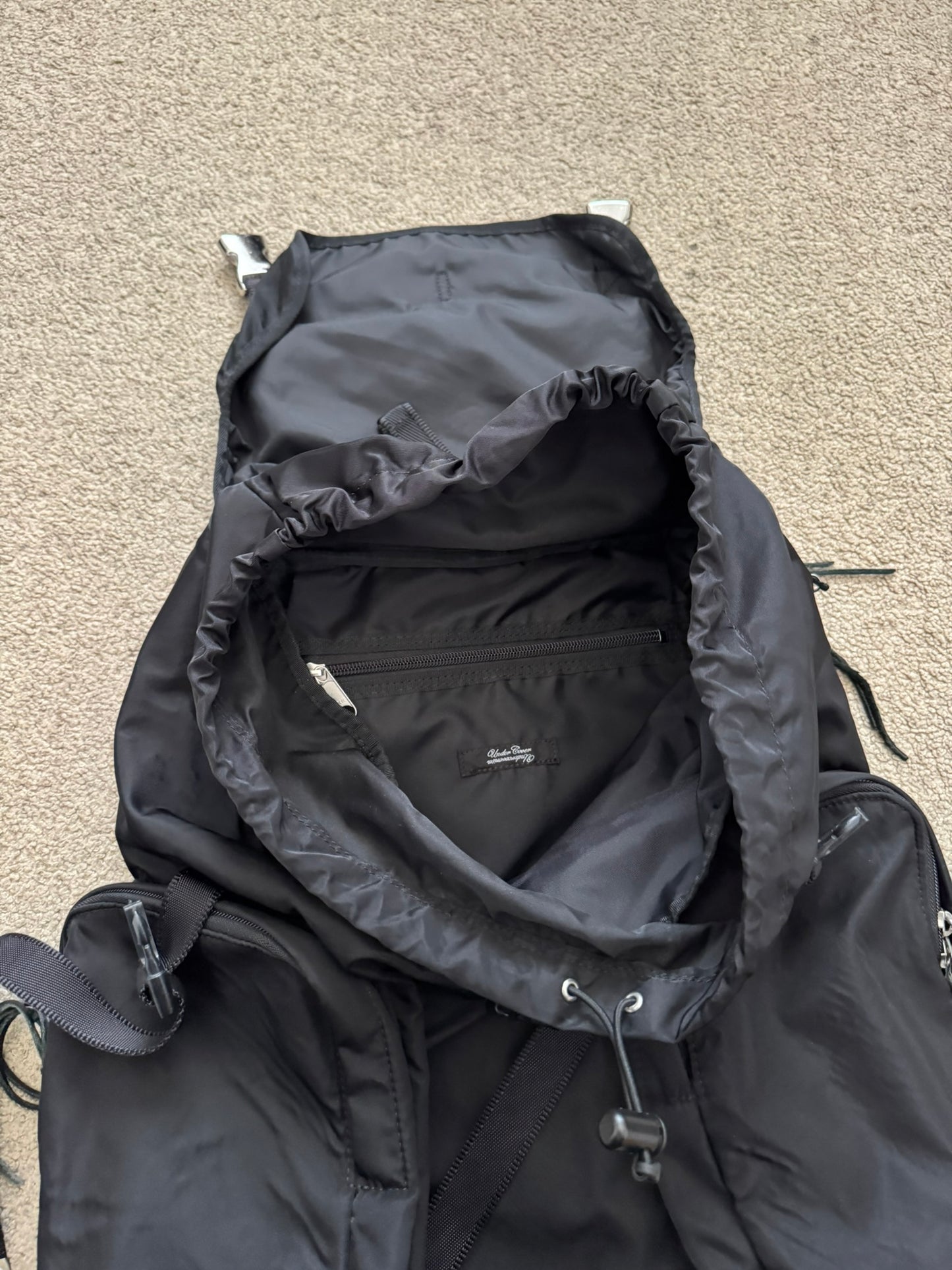 AW11 Undercover Prada GRT Black Nylon Utility Cargo Backpack