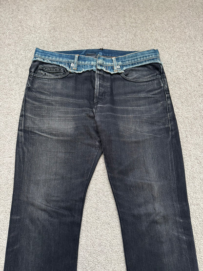AW06 Dior Homme by Hedi Slimane Cummerbund Denim Jeans