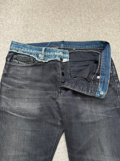 AW06 Dior Homme by Hedi Slimane Cummerbund Denim Jeans
