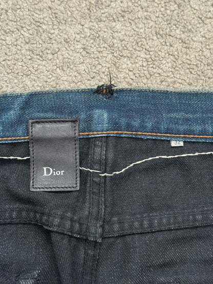 AW06 Dior Homme by Hedi Slimane Cummerbund Denim Jeans