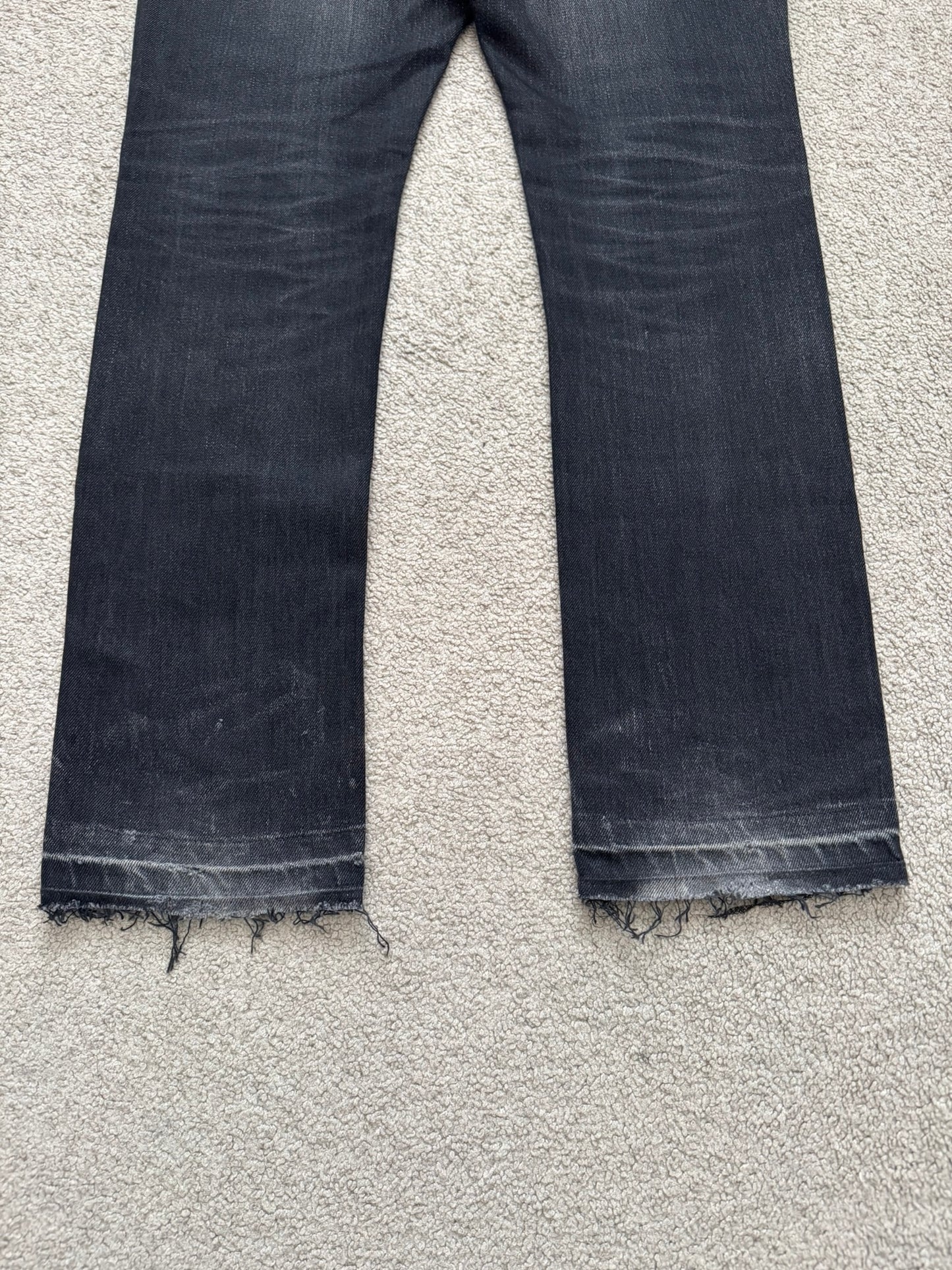 AW06 Dior Homme by Hedi Slimane Cummerbund Denim Jeans